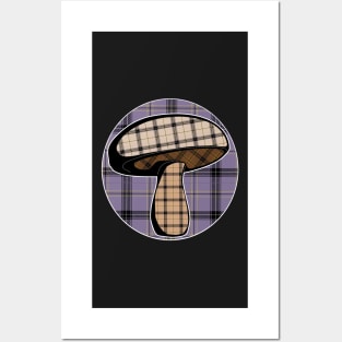 Plaid Mushroom Hunter Cottagecore aesthetic Posters and Art